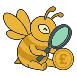 Bee inspecting the numbers